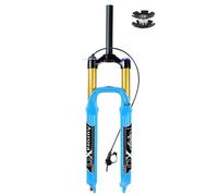 AADDFDD Mountain Bike Front Fork 26/27.5/29, AIR-34 Travel 160mm, Rebound Adjust, Bicycle Air 9mm QR for MTB/XC/AM - Blue
