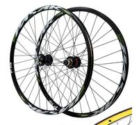 AADDFDD Mountain Bike Wheelset 26/27.5/29in, Double Wall Rims Thru-Axle 32 Holes Front 2 And Rear 4 Bearings 9MM Quick Release 7-11 Speed