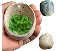 AADDFDD Pottery Herb Stripper Bowl, Hugimpel Pottery Herb Stripper Cup, Hamblin Bros Pottery Herb Stripper Bowl, Handmade Different Round Hole Sizes, Suitable for Peeling off the Leafy Assembly B