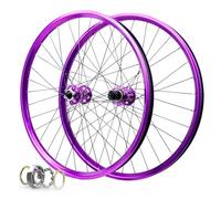 AADDFDD Purple MTB Wheelset 26 27.5 29 Inch, Aluminum Alloy Disc Brake 32 Hole Bike Rear Wheel Rim Thru Axle 142mm for 8-11 Speed 2150g