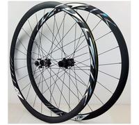 AADDFDD Road Bike Wheelset 700C Double Wall Aluminum Alloy Hybrid/MTB Disc Brake 135mm QR Wheels Rim for 7-12 Speed Black