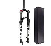 AADDFDD Ultralight MTB Bicycle Suspension Fork 26 27.5 29 Inch, Magnesium Alloy 1-1/8 u201d Manual/Crown Lockout Bike Air Forks Travel 120mm