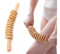 AADECOR Curved Wooden Massage Stick Roller for Cellulite Reduction - Wood Manual Self Therapy Massage Tools for Muscle Deep Tissue - Body Massager for Back Pain Relief Waist Leg Sculpting