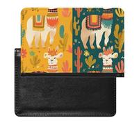 AADFAEWR Passport Holder for Travel Alpaca Cactus Patterns Pu Leather Passport Cover Case with Card Slot