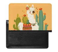 AADFAEWR Passport Holder for Travel Animal Alpaca Cactus Pu Leather Passport Cover Case with Card Slot