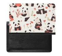 AADFAEWR Passport Holder for Travel Animal Panda Pattern Pu Leather Passport Cover Case with Card Slot