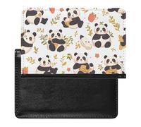 AADFAEWR Passport Holder for Travel Animal Panda Pattern Pu Leather Passport Cover Case with Card Slot