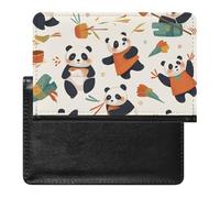 AADFAEWR Passport Holder for Travel Animal Panda Pattern Pu Leather Passport Cover Case with Card Slot