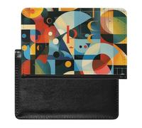 AADFAEWR Passport Holder for Travel Colorful Math Science Geometric Pu Leather Passport Cover Case with Card Slot