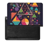 AADFAEWR Passport Holder for Travel Colorful Math Science Geometric Pu Leather Passport Cover Case with Card Slot