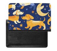 AADFAEWR Passport Holder for Travel Cute Dog Animal Dachshund Pattern Pu Leather Passport Cover Case with Card Slot