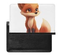 AADFAEWR Passport Holder for Travel Cute Fox Pu Leather Passport Cover Case with Card Slot