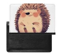 AADFAEWR Passport Holder for Travel Cute Hedgehog Animal Pu Leather Passport Cover Case with Card Slot