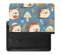 AADFAEWR Passport Holder for Travel Cute Hedgehog Patterns Pu Leather Passport Cover Case with Card Slot
