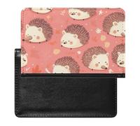 AADFAEWR Passport Holder for Travel Cute Hedgehog Patterns Pu Leather Passport Cover Case with Card Slot