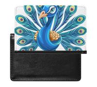 AADFAEWR Passport Holder for Travel Cute Peacock Bird Pu Leather Passport Cover Case with Card Slot