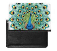 AADFAEWR Passport Holder for Travel Cute Peacock Pu Leather Passport Cover Case with Card Slot