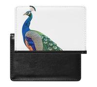 AADFAEWR Passport Holder for Travel Cute Peacock Pu Leather Passport Cover Case with Card Slot