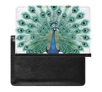 AADFAEWR Passport Holder for Travel Cute Peacock Pu Leather Passport Cover Case with Card Slot