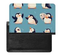 AADFAEWR Passport Holder for Travel Cute Penguins Set Pu Leather Passport Cover Case with Card Slot