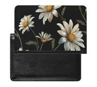 AADFAEWR Passport Holder for Travel Daisy Flowers Daisies Blossom Pu Leather Passport Cover Case with Card Slot