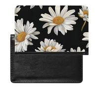 AADFAEWR Passport Holder for Travel Daisy Flowers Daisies Blossom Pu Leather Passport Cover Case with Card Slot