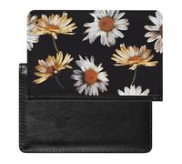 AADFAEWR Passport Holder for Travel Daisy Flowers Daisies Blossom Pu Leather Passport Cover Case with Card Slot