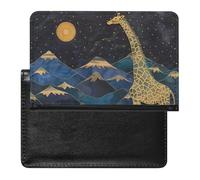 AADFAEWR Passport Holder for Travel Giraffe Galaxy Night Sky Pu Leather Passport Cover Case with Card Slot