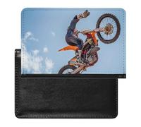AADFAEWR Passport Holder for Travel Motocross Motocycle Pu Leather Passport Cover Case with Card Slot