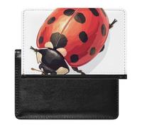AADFAEWR Passport Holder for Travel Red Ladybug Ladybird Pu Leather Passport Cover Case with Card Slot