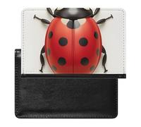AADFAEWR Passport Holder for Travel Red Ladybug Ladybird Pu Leather Passport Cover Case with Card Slot