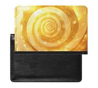 AADFAEWR Passport Holder for Travel Snail Shaped Gold Print Pu Leather Passport Cover Case with Card Slot