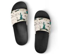 AADFAEWR Shower Sandals Cactus Succulents Cacti Flowers Pattern Bathroom Slippers Home Slides For Men Women