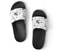 AADFAEWR Shower Sandals Coconut Palm Trees Bathroom Slippers Home Slides For Men Women