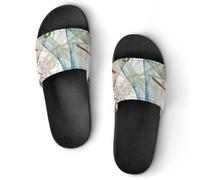 AADFAEWR Shower Sandals Dragonfly Bathroom Slippers Home Slides For Men Women