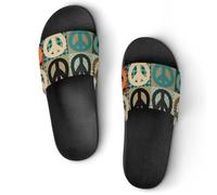 AADFAEWR Shower Sandals Peace Sign Bathroom Slippers Home Slides For Men Women