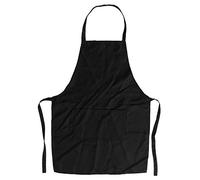 Aaf Textiles Plain Apron with front pocket for chefs,butchers,kitchen cooking and craft baking (One size, BLACK)