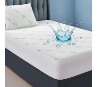 Aaf Textiles Waterproof Mattress Protector Double - Soft Bamboo Mattress Protector with 40cm Deep Pocket Fit - Breathable & Hypoallergenic Bed Cover - Noiseless, Washable & Durable Shield (137x190cm)