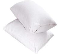 Aaf Textiles Waterproof Pillow Protectors - Soft Terry Cotton Pillow Protectors 2 Pack with Zipped Closure - Hypoallergenic, Breathable & Anti-Allergy Zipped Pillow Protector for Ease (50x75cm 2pack)