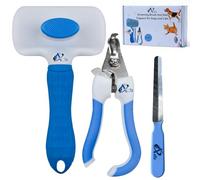 Aafa 2-in-1 Pet Grooming Kit for Dogs & Cats, Brush, Nail Clipper & File