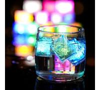 Aafan 24 Pack LED Ice Cubes for Drinks, Multicolor Water-Activated Glowing Light-Up, Waterproof Reusable Liquid Sensor Flashing Cubes for Party, Wedding, Club, Christmas Decoration (24-Pack)