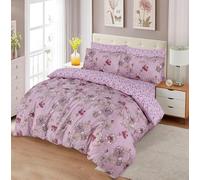 Aafan Luxury 4 Piece Bedding Set Reversible Brushed Microfiber Duvet Cover with 25cm Deep Pocket Fitted Sheet & Pillowcases Ultra Soft, Hypoallergenic, Anti Allergic, Wrinkle Free (Rose pink, king)