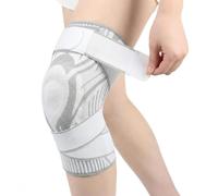 AAFGVC Anaconda Compression Sleeve, Breathable Anaconda Knee Brace for Meniscus Tear and Arthritis, Anti Slip Knee Support for Running Gym and Sports (White,M)
