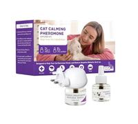 AAFGVC TopSurm Cat Pheromones Calming Diffuser Premium Plug In for Cats with Gentle Soothing Formula for Indoor Cats and Daily Home Routine (1 diffusers + 2bottles of soothing solution)