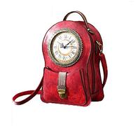 AAFLY Women'S Real Working Clock Bag, Creative Vintage Workable Clock Handbag Time Function Collection Shoulder Dropship Bag Women Tote Bag Crossbody (B)
