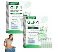 AAFQ GLP-1 Oral Solution, Advanced GLP-1 Drops, AAFQ GLP-1 Oral Liquid, GLP-1 Peptide Complex Serum, Natural Plant Extract, for Men & Women (2 Box)