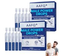 AAFQ Male Power Drops, Enhanced Secret Drops, AAFQ Secret Happy Drops for Strong Men, Instant Energy & Stamina Support, Natural Ingredients for Focus, Vitality & Performance (2 Box)