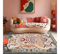 AAFUOO Animal Tiger Carpet, Boho Tibetan Tiger Rug for Living Room 80x200cm(2.6×6.6ft) Exotic National Pattern Holiday Oriental Accent Rug for Bedroom Kids Room Non-Slip Washable Indoor Floor Mat