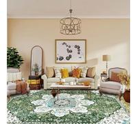 AAFUOO Bohemian Vintage Area Rug Machine Washable Low-Pile Green Accent Carpet, Retro Printed Non-Slip Living Room Floor Throw Rugs Soft Kids Playroom Rug 200x300cm(6.6×10ft) AreaRugs