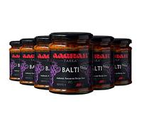 Aagrah Balti Tarka Indian Curry Cooking Sauce - Authentic Restaurant Recipe Base - Medium-Hot - 270g Jar Serves 3-4 - case of 6